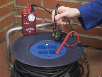 Continuity tester with external voltage protection
